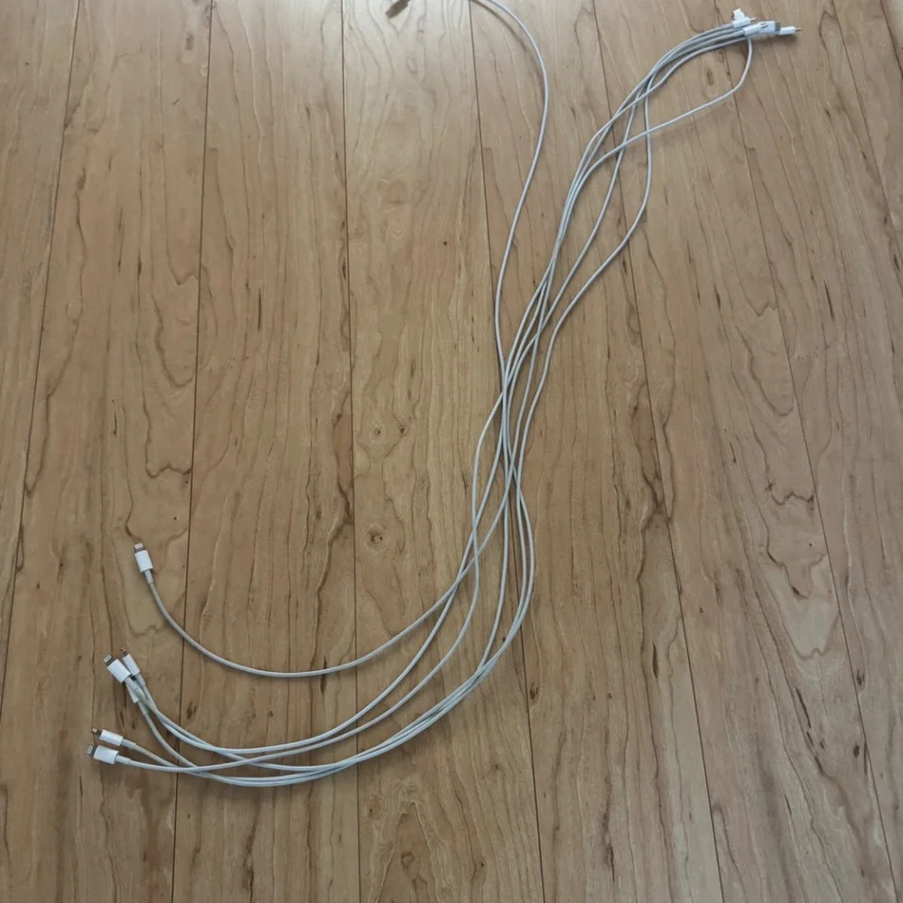 8 (eight) for all of them - Apple - 3.3' (1M) USB-C to Lightning Cable - White